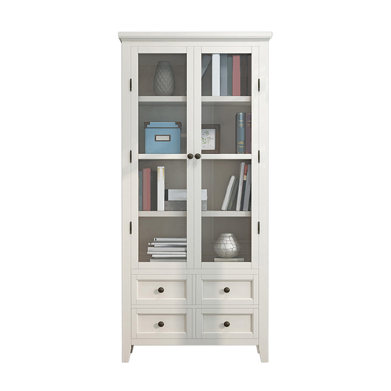 Support d'affichage de peuplier scandinave 14 "W armoire d'affichage standard avec porte