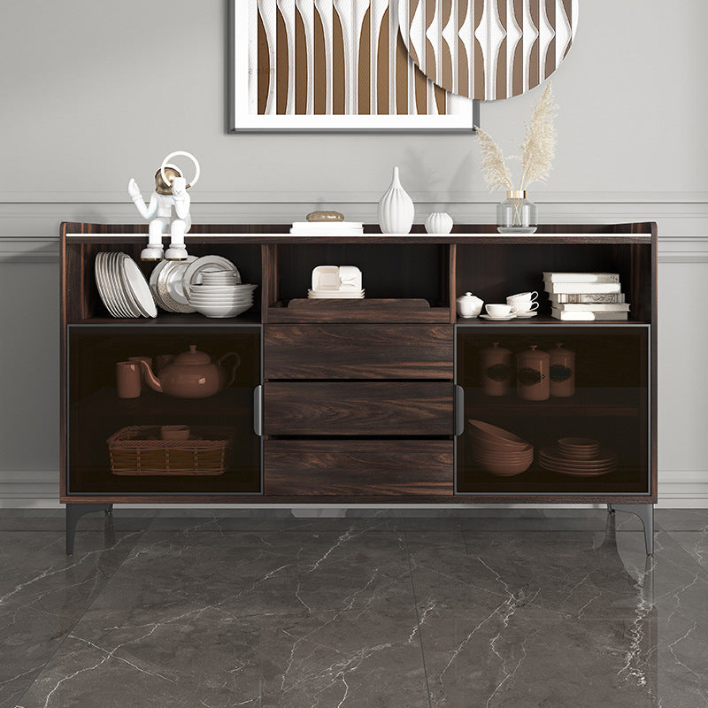 Moderno pranzo in noce da pranzo 3 cassetti cassetti marrone -cabine per sala da pranzo