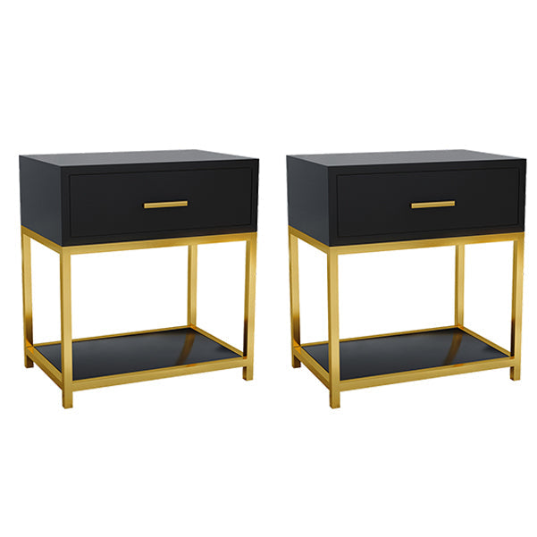 Comodino in legno e metallo comodino moderno comodino minimalista con gambe