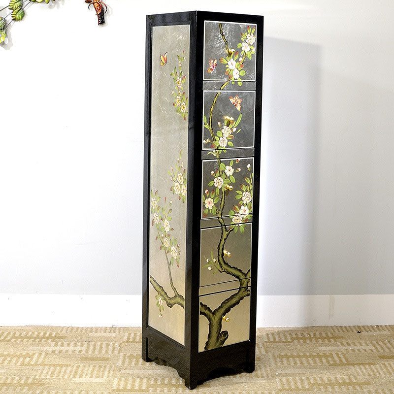 Torace nautico per la camera da letto cassa in legno verticale con cassetti