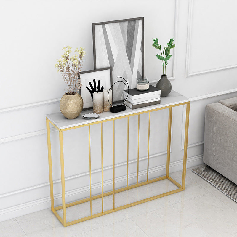 Modern Rectangle Console Table 31.5-inch Tall Iron Accent Table