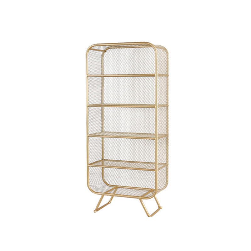 Etagere Closed Back Shelf Bookcase Vertical Metal Book Shelf for Home