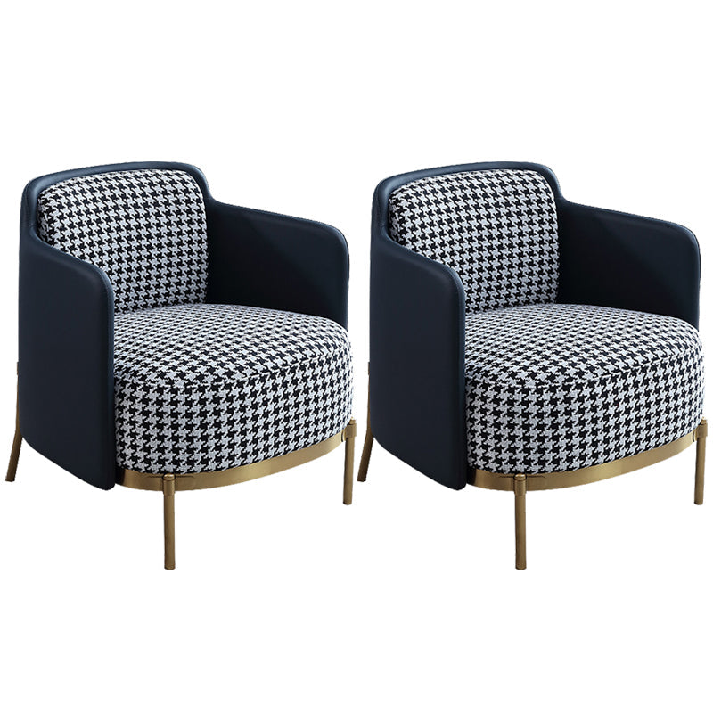 Linen Living Room Chair with Gold Basic Four Leg Accent Armchair Blue 2 Piece Set Clearhalo 'Accent Chairs' 'accent_chairs' 'Chairs & Seating' 'furn' 'furn_accent_chairs' 'Furniture' 'Living Room Furniture' 6174676