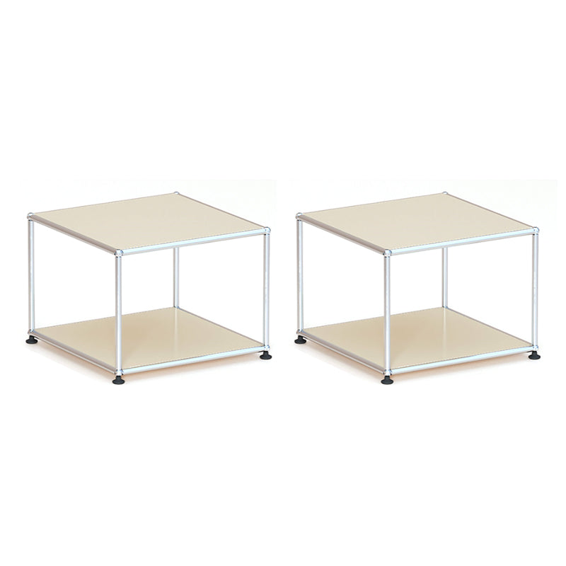 15. 6 "tavolo accento laterale di divano quadrato alto alto con scaffale per pavimenti