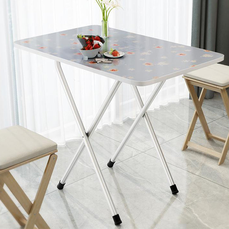Metalen en houten tafel 31.5 "l Midden-eeuwse moderne stijl Huisvouwen rechthoekige eettafel