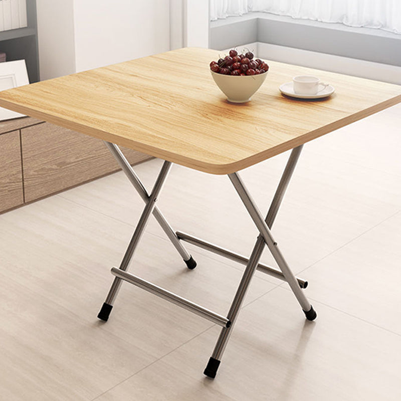 Wooden and Metal Table Mid-Century Modern Style Minimalist Home Dining Table