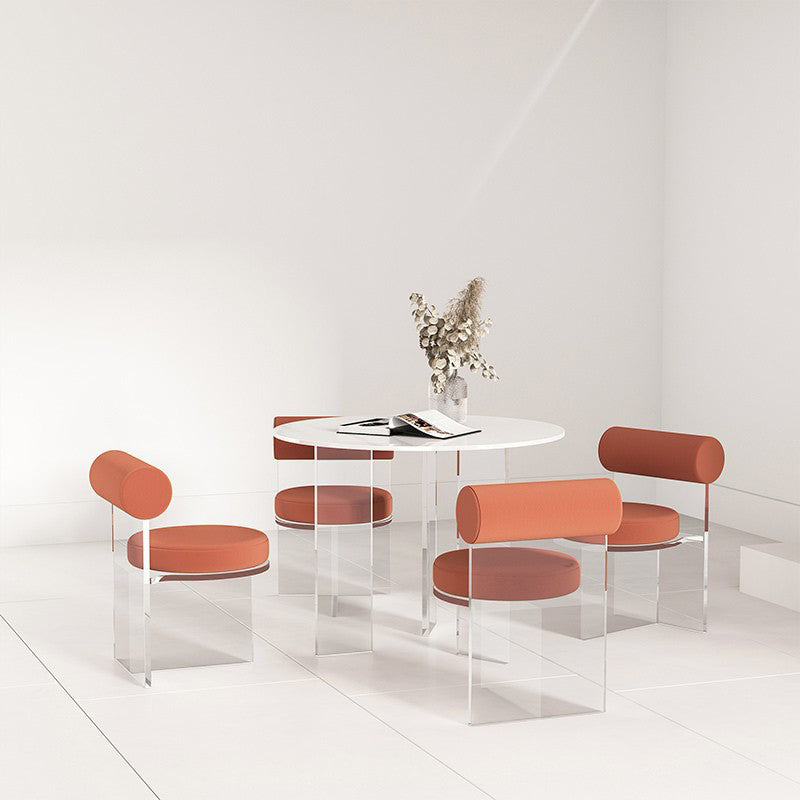 Moderno 1/2/3/5 pezzi da pranzo set rotondo tavolo da pranzo in pietra per caffè