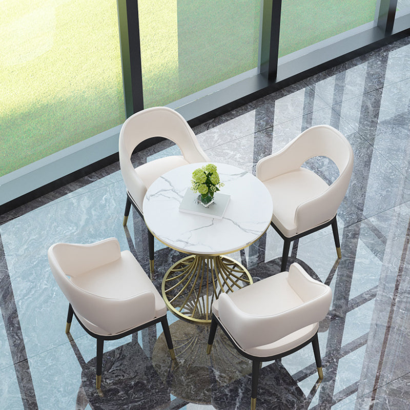 Mesa de comedor de mármol de estilo moderno de estilo moderno juego de comedor 1/2/3/5 piezas para uso en el hogar