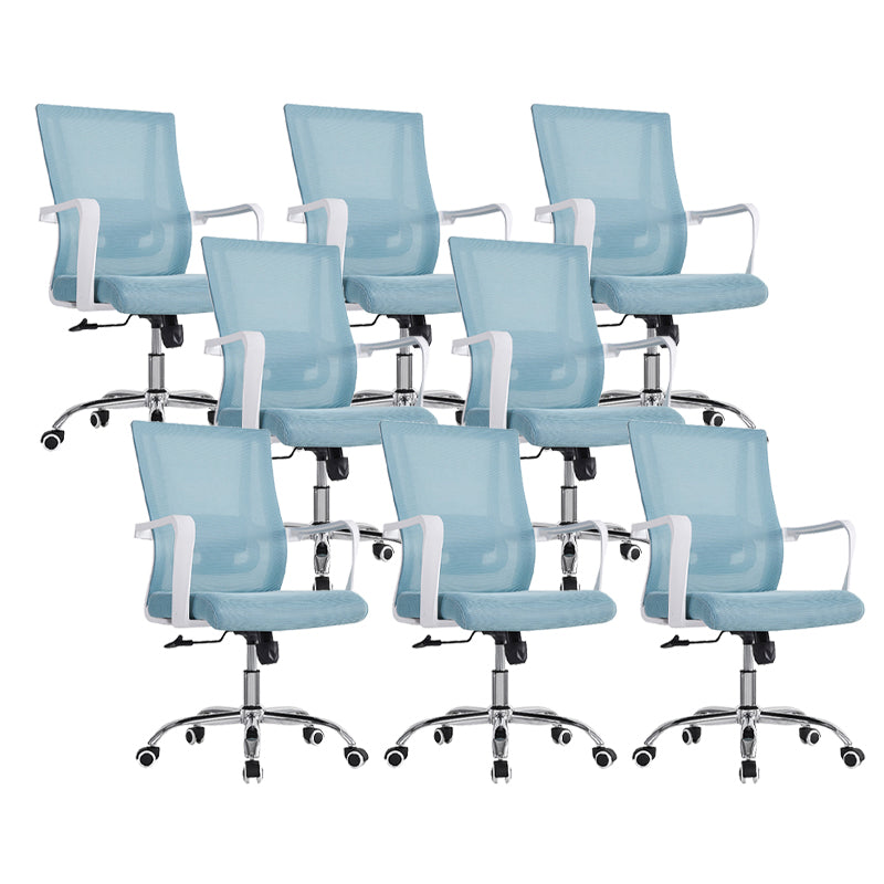 Sedia da scrivania di supporto lombare contemporaneo sedia da ufficio a metà schiena