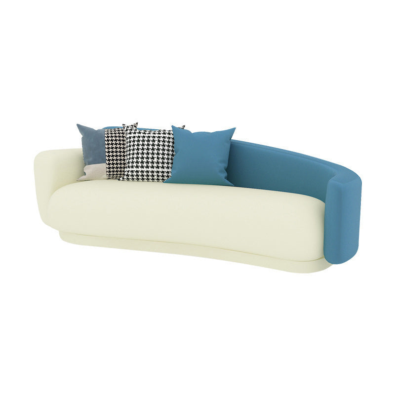 Zeitgenössischer Kunstledertuxedo -Armsofa enge Rückensofa mit Kissen