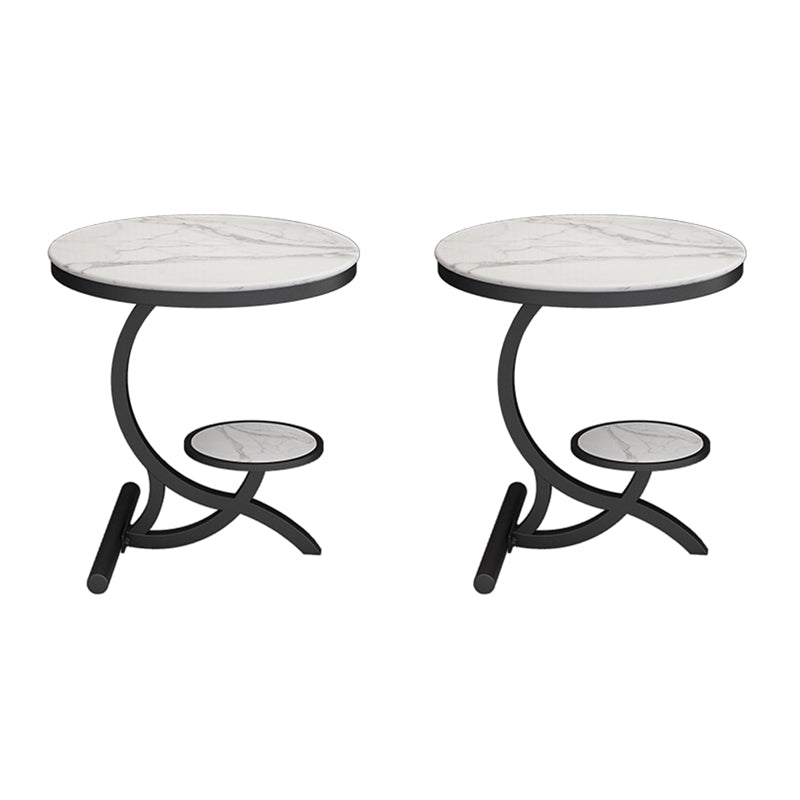 Modern Abstract Corner Table Round Side End Table for Living Room