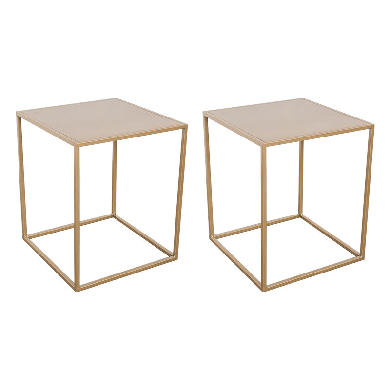 Mesa de deslizamiento de extremo de metal de mediados de siglo Mesa de esquina de sofá marco minimalista