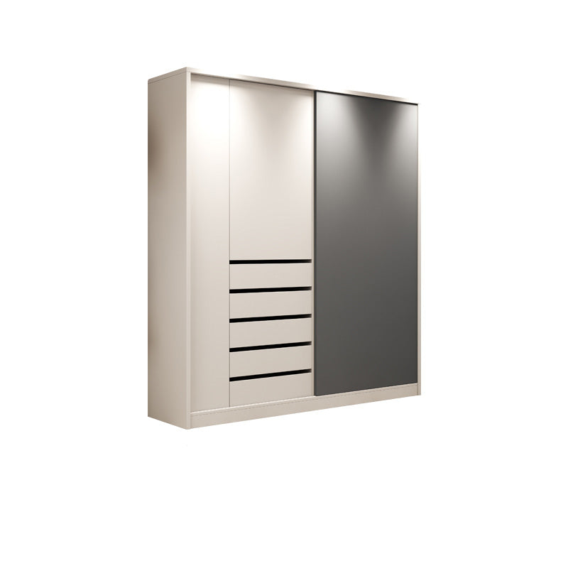 Moderne stijl schuifdeuren arme houten opbergkast met planken