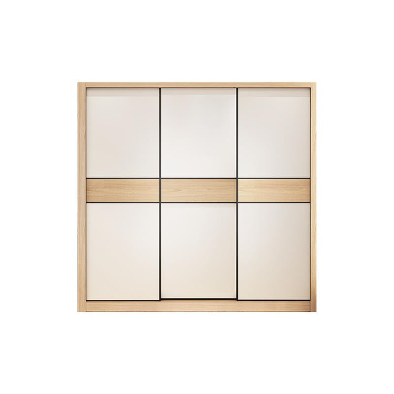 Bedroom Wardrobe Armoire Cabinet, Artificial Wood Modern Storage Cabinet with Drawers