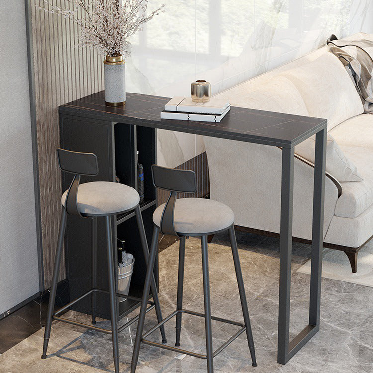 Contemporary Bar Table Bar Height Rectangle Pub Table for Home