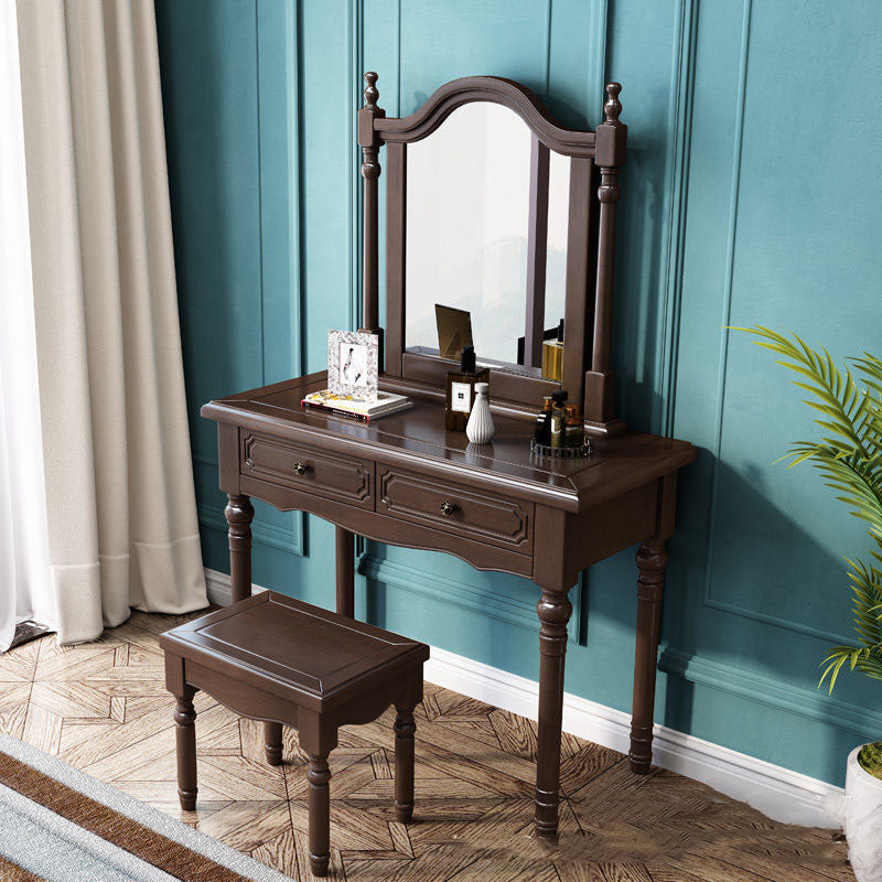 2ドロワーと鏡の虚栄心を備えたビクトリア朝のドレッシングテーブル