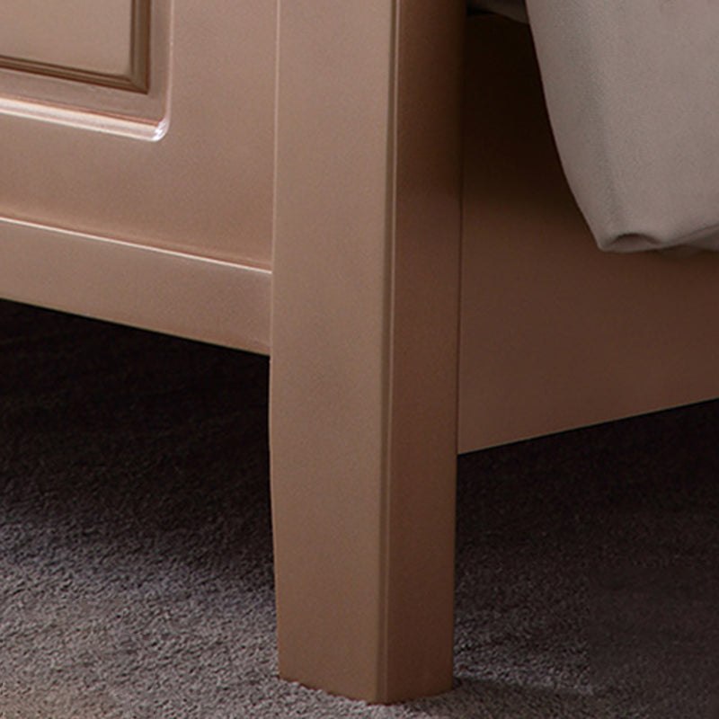 Frame de lit de lit en caoutchouc de lit de couleur solide traditionnelle