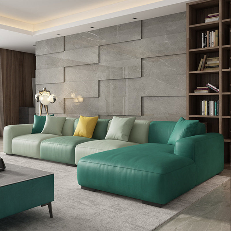 Stationäre Kunstleder Wohnzimmer Quadrat Arm Kissen Sofa