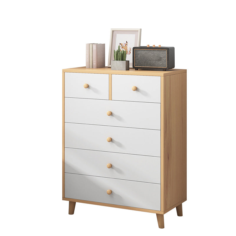 Modern & Contemporary Accent Chest with Drawers and Straight Legs Natural 6 Clearhalo 'Cabinets & Chests' 'cabinets_chests' 'furn' 'furn_cabinets_chests' 'Furniture' 'Living Room Furniture' 6202346