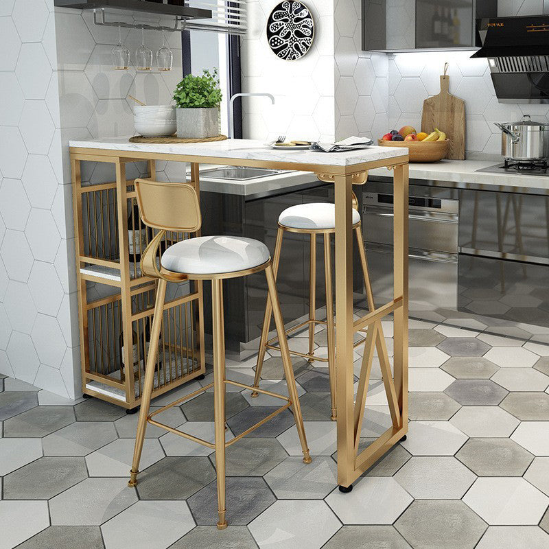 Tavolo da bar contemporaneo in pietra top rettangolo tavolo da pub per interno