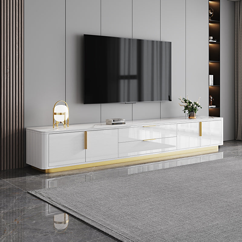 16 "W Glam TV Media State Console multimediale TV di archiviazione chiusa con cassetti