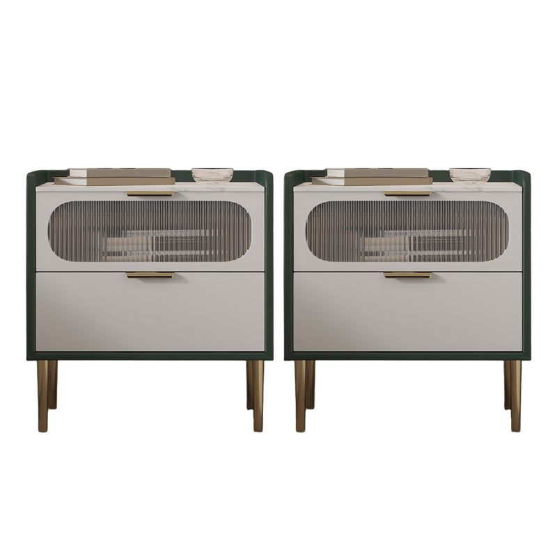 2 Drawers Night Table ,20.8" Tall Modern Solid Wood Nightstand Blue 2 Piece Set Clearhalo 'Bedroom Furniture' 'furn' 'furn_night_stand' 'Furniture' 'night_stand' 'Nightstands' 6207533