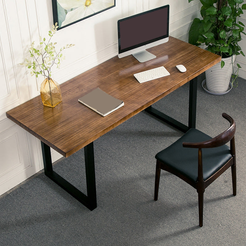 Industrieel Natuurlijk rechthoekige kantoorbureau Solid Wood Writing Desk voor huis