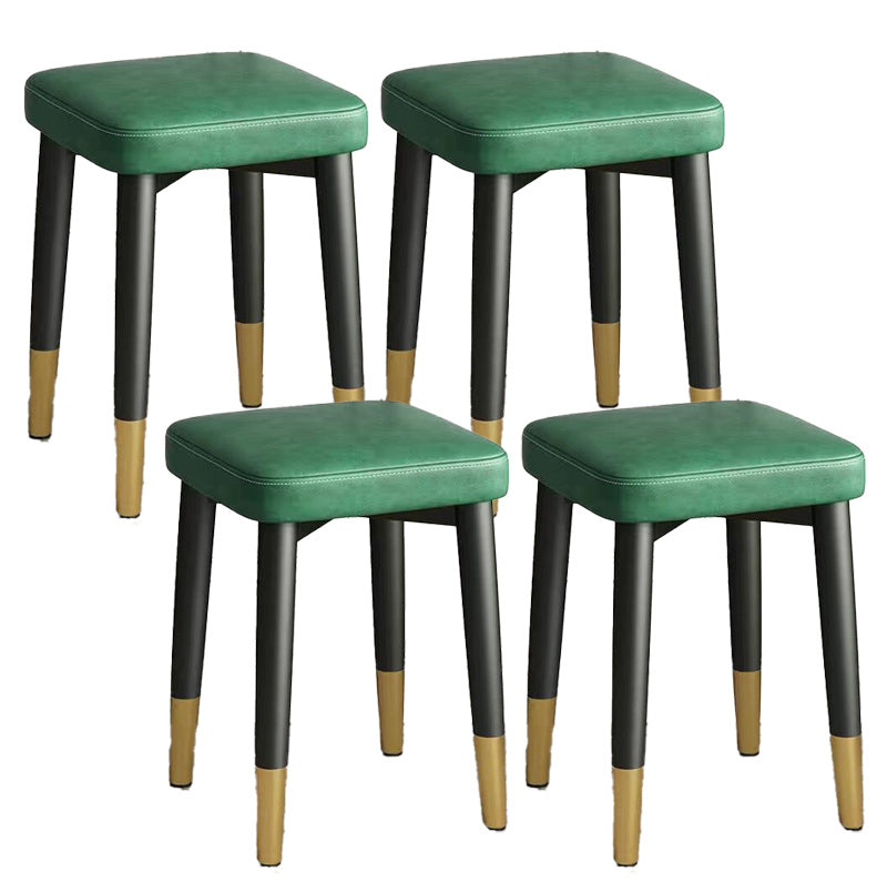 Contemporary Grey Standard Scratch Resistant Standard for Drawing Room Army Green 4 Piece Set Clearhalo 'furn' 'furn_ottomans_poufs' 'Furniture' 'Living Room Furniture' 'Ottomans & Poufs' 'ottomans_poufs' 6211283