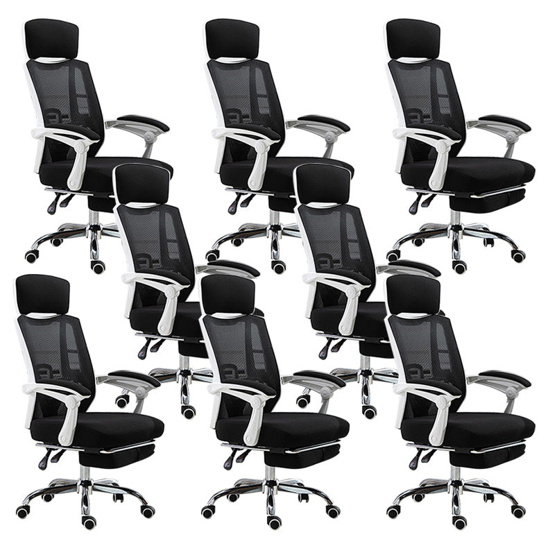 High Back Task Chair Swivel Office Chair with Headrest and Footrest 8 Piece Set Clearhalo 'furn' 'furn_office_chair' 'Furniture' 'Office Chairs' 'Office Furniture' 'office_chair' 6211987