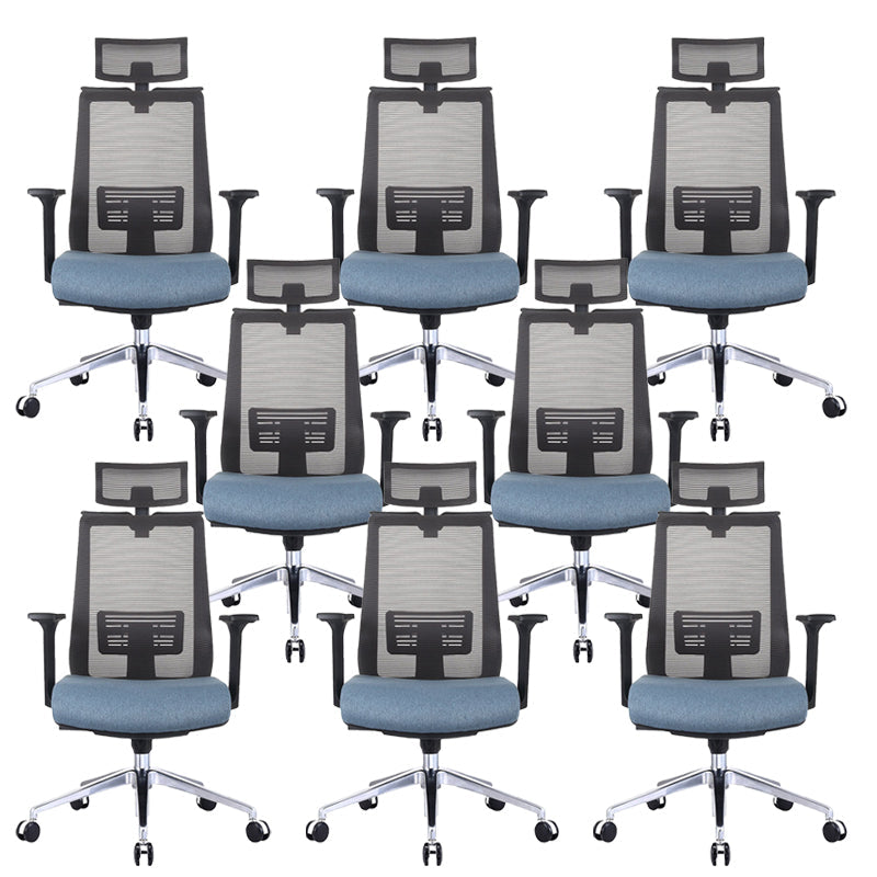 Sedia a braccio contemporanea armi fissi sedia da ufficio lombare a metà schiena