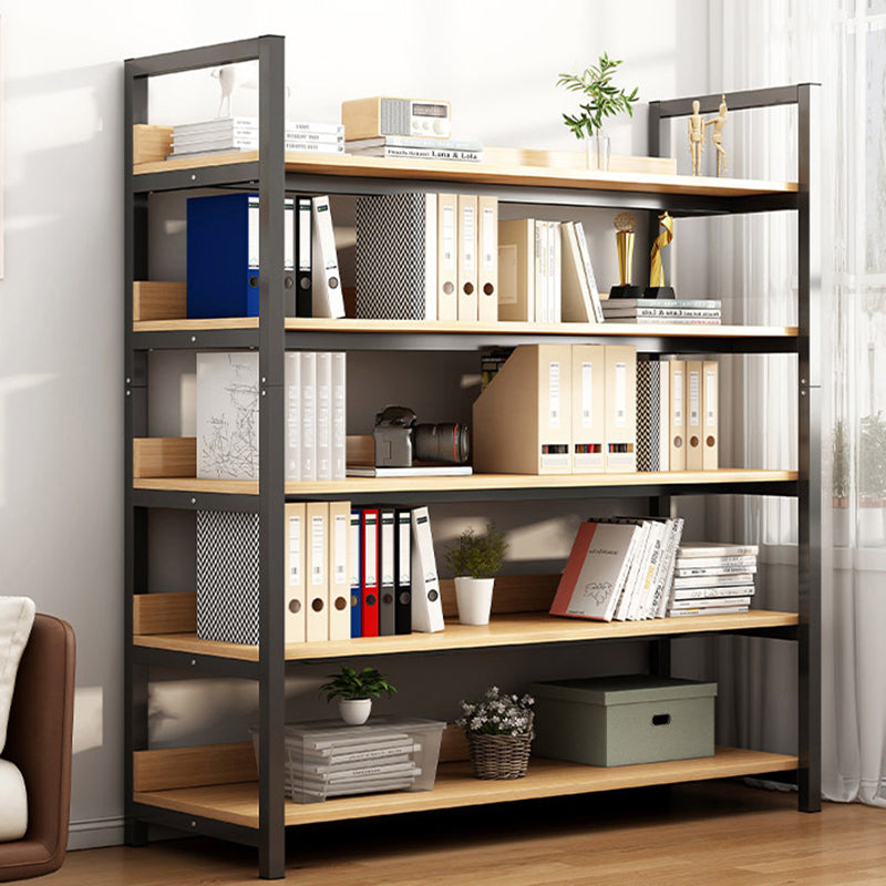 Metal Etagere Shelf Bookcase Vertical Open Book Shelf for Home
