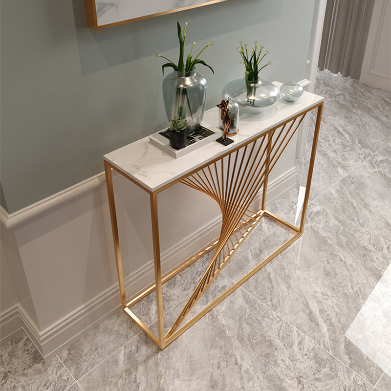Table de consola contemporánea de 11 "de ancho Sofá de piedra rectángica