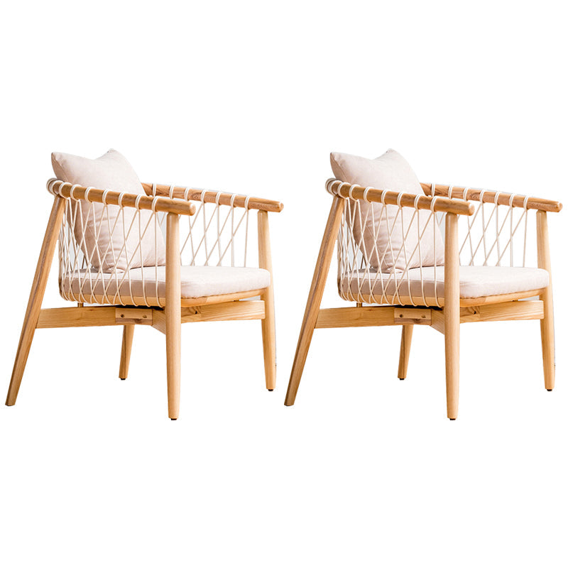 Barrel Accent Chair Solid Wood Arm Chair in Brone with Pillow Back 2 Piece Set Natural Wood Clearhalo 'Accent Chairs' 'accent_chairs' 'Chairs & Seating' 'furn' 'furn_accent_chairs' 'Furniture' 'Living Room Furniture' 6216863