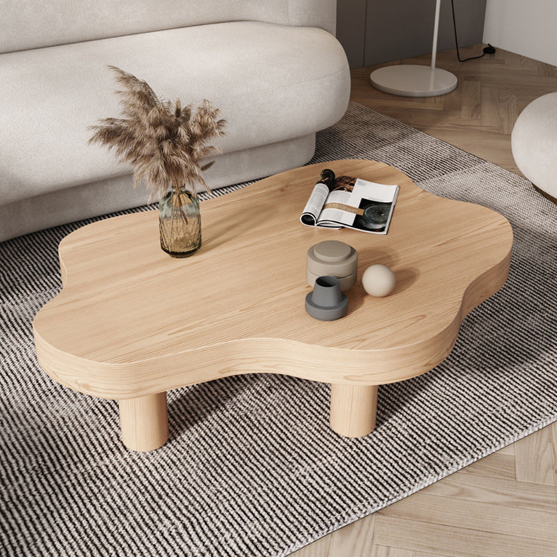 Geometric 3 Legs Coffee Table Scandinavian 1 Single Cocktail Table Natural Clearhalo 'Coffee & Accent Tables' 'Coffee Tables' 'coffee_tables' 'furn' 'furn_coffee_tables' 'Furniture' 'Living Room Furniture' 6217726