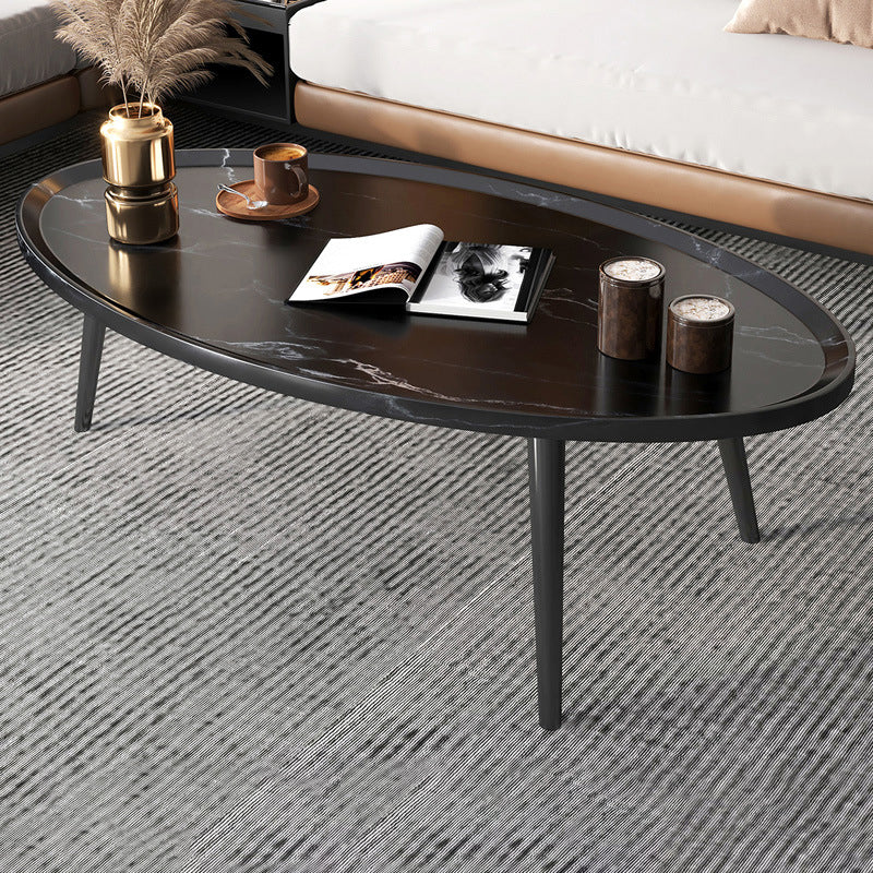 Modern Style Tray Top Coffee Table 3/4 Legs Simple Cocktail Table 31.5"L x 22"W x 15"H Black Clearhalo 'Coffee & Accent Tables' 'Coffee Tables' 'coffee_tables' 'furn' 'furn_coffee_tables' 'Furniture' 'Living Room Furniture' 6217929