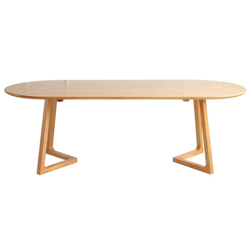 Ovale eettafel eenvoud massief houten tafel voor eetkamer