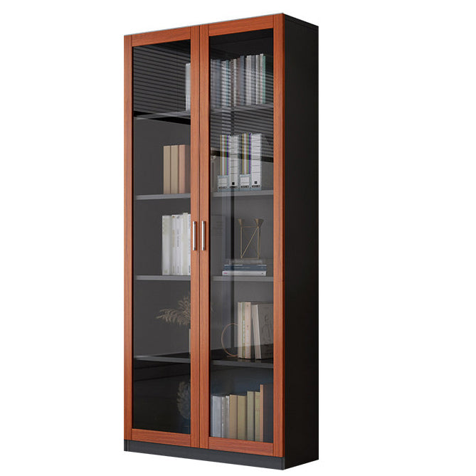 Contemporary Bookcase Closed Back Engineered Wood Vertical Shelf Bookcase