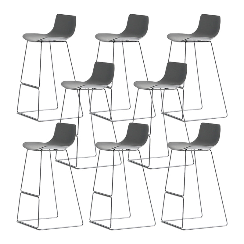 Tabouret de comptoir sans bras moderne Tabouret en fer avec coussin en plastique