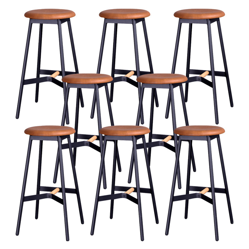 Taburete moderno de barra de bar de barras de estilo de estilo con patas de metal para el hogar
