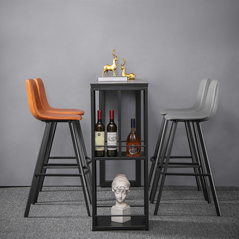 Tavolo da pranzo in metallo di rettangolo di pietra sinterizzata con scaffali di conservazione