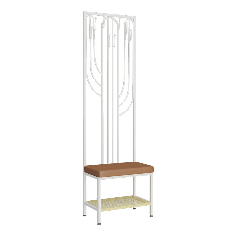 Luxurious Metallic Coat Hanger Free Standing Hooks Design Coat Rack for Living Room White-Yellow Clearhalo 'Entry & Mudroom Furniture' 'furn' 'furn_hall_tree_coat_racks' 'Furniture' 'Hall Trees & Coat Racks' 'hall_tree_coat_racks' 6226804