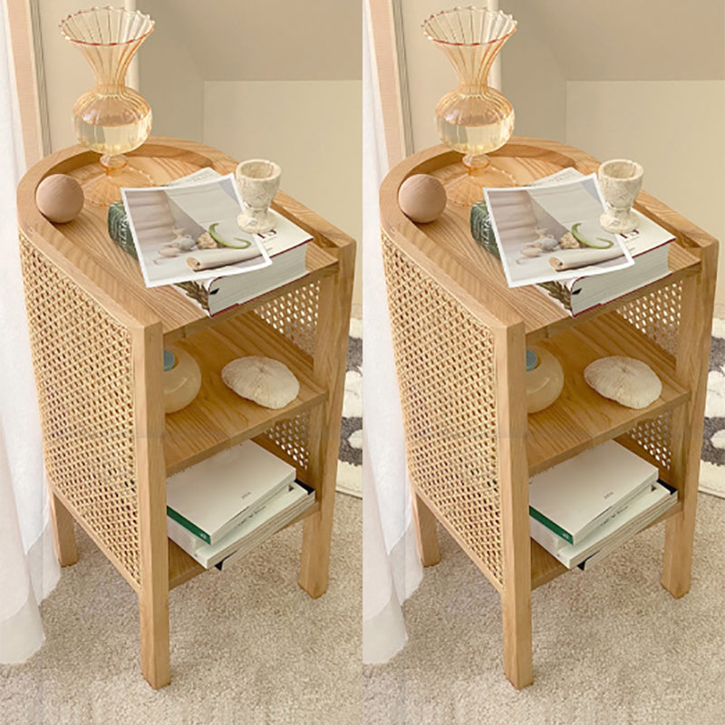 12 "W Modern Bedside Gabinet Accent Mesa de acento Nightshand con 3 estantes