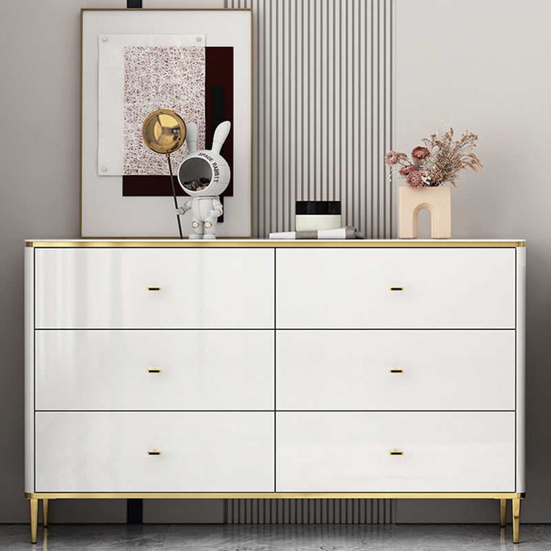 11.7-inch Width Glam Storage Chest Stone Storage Chest Dresser with 3/6 Drawers