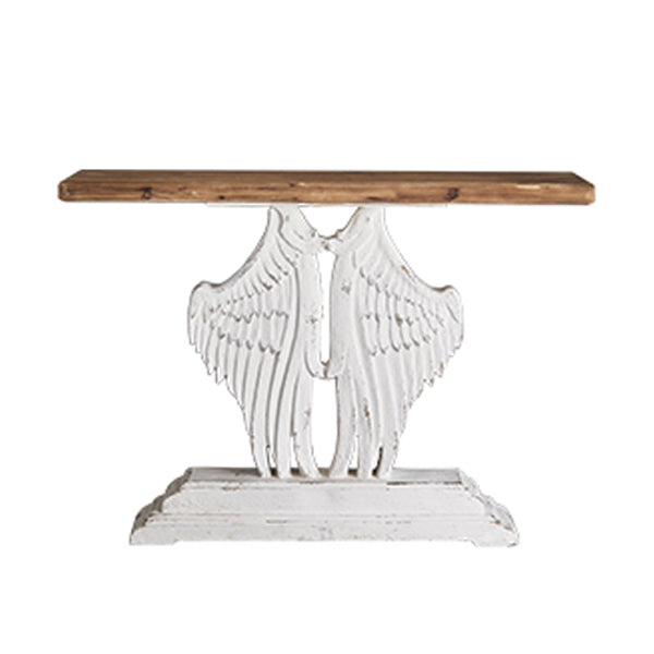 French Country Console Table Distressed Wood Accent Table for Hall
