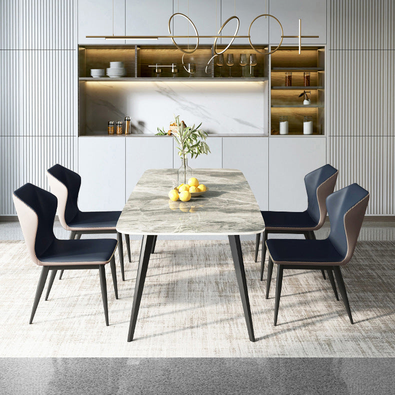 Tavolo da pranzo a base di rettangolo contemporanea con 4 gambe