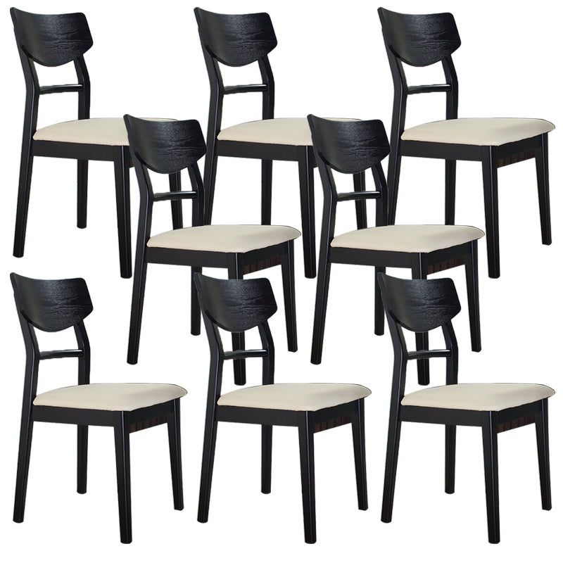 Houten keuken eetkamerstoel eigentijdse open achterkant eetstoel