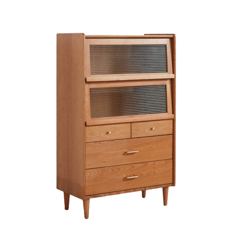 Wooden Storage Sideboard Home Modern Side Board with Drawers 31"L x 16"W x 50"H Without Light Clearhalo 'buffet_sideboard' 'Buffets & Sideboards' 'furn' 'furn_buffet_sideboard' 'Furniture' 'Kitchen & Dining Furniture' 6231306