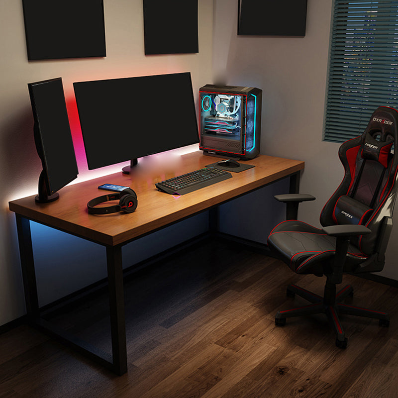 Solid Wood rechthoekig schrijfbureau Industrial Gaming Desk voor thuis