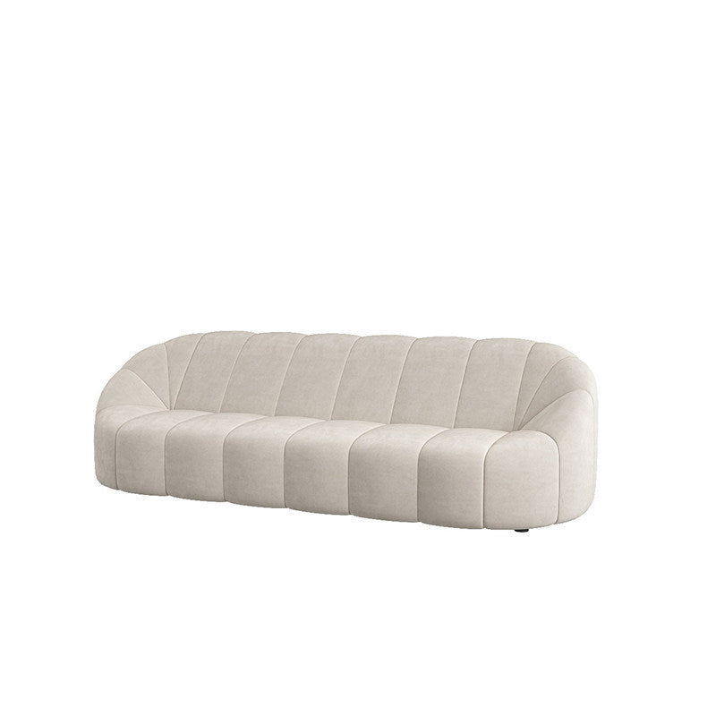 Divano con braccia inclinate contemporanee con schiena stretta per soggiorno