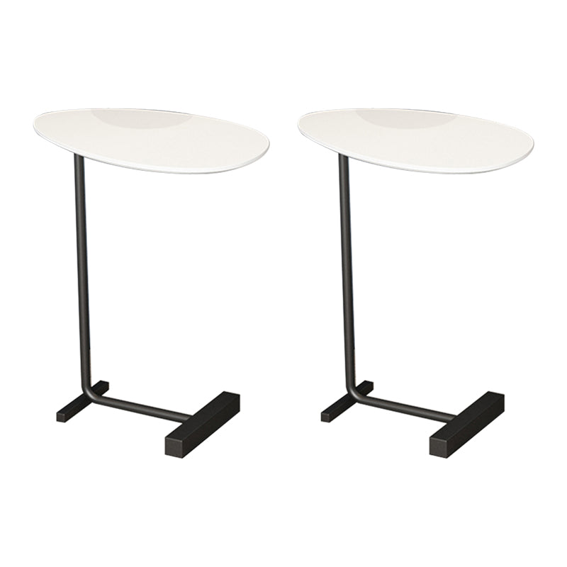 23.6inch Tall Modern C Corner Table Solid Wood Side End Table Black White 2 Clearhalo 'Coffee & Accent Tables' 'End & Side Tables' 'end_side_tables' 'furn' 'furn_end_side_tables' 'Furniture' 'Living Room Furniture' 6236435